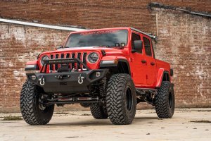 Jeep Gladiator Quad LED Light Kit - Rough Country - Cowl Mount | Spot - Black - '20-'23